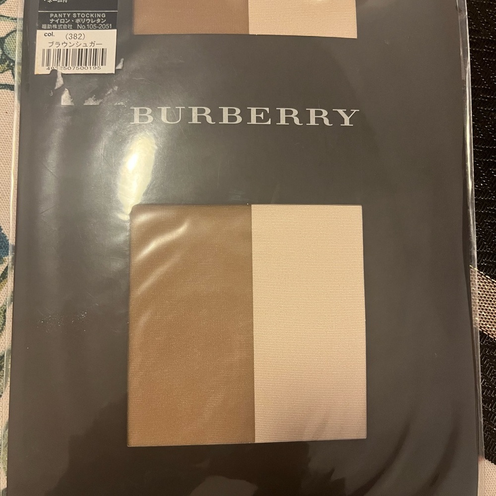 Burberry Tan and cream panty stocking.